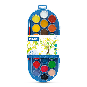 ACUARELAS MILAN 22 COLORES 30MM (ESTUCHE) ACUARELAS MILAN 22 COLORES 30MM (ESTUCHE)