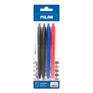 BOLIGRAFO MILAN P1 TOUCH 4U (2 AZULES, 1 NEGRO, 1 ROJO) BOLIGRAFO MILAN P1 TOUCH 4U (2 AZULES, 1 NEGRO, 1 ROJO)