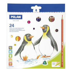 LAPICES DE COLOR MILAN TRIANGULARES 24U LAPICES DE COLOR MILAN TRIANGULARES 24U