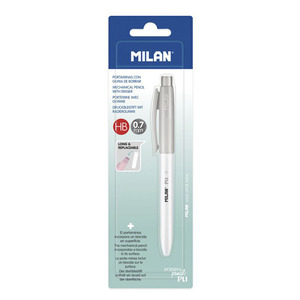 PORTAMINAS MILAN P1 GRIS  MINA 0.7MM PORTAMINAS MILAN P1 GRIS  MINA 0.7MM