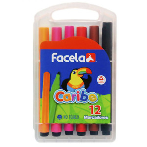 MARCADORES CON ESTUCHE PLASTICO 12 COLORES MARCADORES CON ESTUCHE PLASTICO 12 COLORES