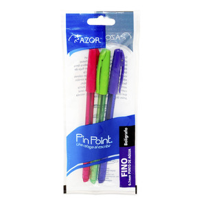 BOLIGRAFO AZOR PIN POINT BOL (VC-RS-MO) C/3 0.7MM BOLIGRAFO AZOR PIN POINT BOL (VC-RS-MO) C/3 0.7MM