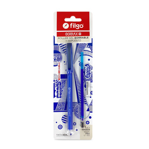 BOLIGRAFO ROLLER FILGO GEL BORRABLE BORRAX SE AZUL + REPUESTO 1U BOLIGRAFO ROLLER FILGO GEL BORRABLE BORRAX SE AZUL + REPUESTO 1U