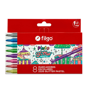 MARCADOR FILGO PINTO 2220 GLITTER PASTEL 8U MARCADOR FILGO PINTO 2220 GLITTER PASTEL 8U