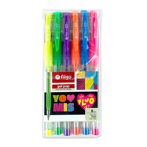 BOLIGRAFO FILGO ROLLER GEL GEL POP FLOURECENTES 6U BOLIGRAFO FILGO ROLLER GEL GEL POP FLOURECENTES 6U