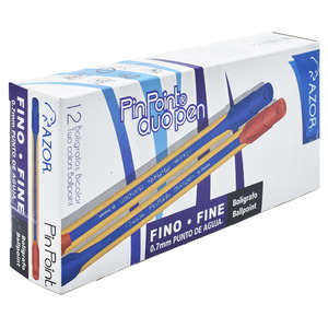 BOLIGRAFO AZOR DUO 0.7MM NEGRO/ROJO 2U BOLIGRAFO AZOR DUO 0.7MM NEGRO/ROJO 2U