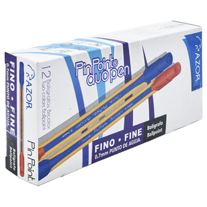 BOLIGRAFO AZOR DUO 0.7MM AZUL/ROJO 12U BOLIGRAFO AZOR DUO 0.7MM AZUL/ROJO 12U