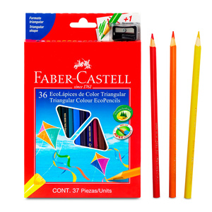 LAPICES DE COLORES FABER CASTELL TRIANGULAR LARGO 36U LAPICES DE COLORES FABER CASTELL TRIANGULAR LARGO 36U