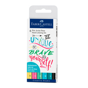 MARCADORES FABER CASTELL LETTERING PASTEL 6U MARCADORES FABER CASTELL LETTERING PASTEL 6U