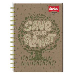 CUADERNO ESPIRAL RAYA SCRIBE (ECOLOGICO, DOBLE ARILLO, 200 HOJAS) CUADERNO ESPIRAL RAYA SCRIBE (ECOLOGICO, DOBLE ARILLO, 200 HOJAS)