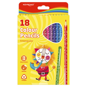 LAPICES DE COLOR KEYROAD TRIANGUALAR 18U LAPICES DE COLOR KEYROAD TRIANGUALAR 18U