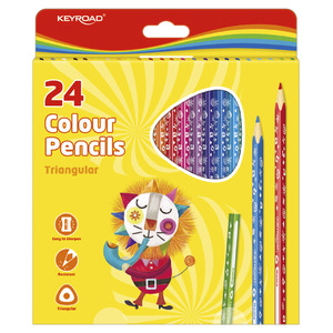 LAPICES DE COLOR KEYROAD TRIANGUALAR 24U LAPICES DE COLOR KEYROAD TRIANGUALAR 24U