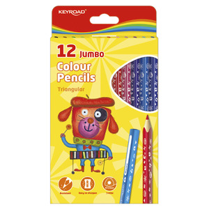 LAPICES DE COLORES KEYROAD TRIANGULAR JUMBO 12U LAPICES DE COLORES KEYROAD TRIANGULAR JUMBO 12U