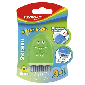 SACAPUNTAS + BORRADOR KEYROAD ROCKY - DOCKY 1O Y ESCOBA SACAPUNTAS + BORRADOR KEYROAD ROCKY - DOCKY 1O Y ESCOBA