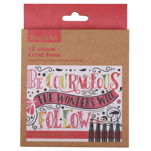 PLUMA DE ARTISTA 12U (PERFECTO PARA ILUSTRACION Y LETTERING.  PUNTA PINCEL 3MM COLORES SURTIDOS PLUMA DE ARTISTA 12U (PERFECTO PARA ILUSTRACION Y LETTERING.  PUNTA PINCEL 3MM COLORES SURTIDOS