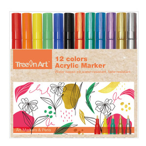 MARCADORES DE PINTURA ACRILICA TREE IN ART 12U MARCADORES DE PINTURA ACRILICA TREE IN ART 12U