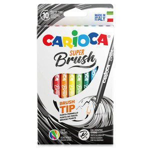 MARCADORES CARIOCA PUNTA PINCEL 10U MARCADORES CARIOCA PUNTA PINCEL 10U