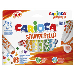 MARCADORES CARIOCA CON SELLOS STAMPERELLO 12U MARCADORES CARIOCA CON SELLOS STAMPERELLO 12U