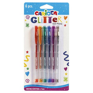 BOLIGRAFO GEL CARIOCA GLITTER 6U BOLIGRAFO GEL CARIOCA GLITTER 6U
