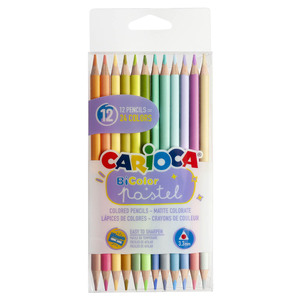 LAPICES DE COLOR CARIOCA PASTEL BICOLOR 12U LAPICES DE COLOR CARIOCA PASTEL BICOLOR 12U