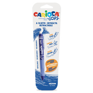 BOLIGRAFO RETRACTIL BORRABLE CARIOCA OOPS AZUL 1U BOLIGRAFO RETRACTIL BORRABLE CARIOCA OOPS AZUL 1U
