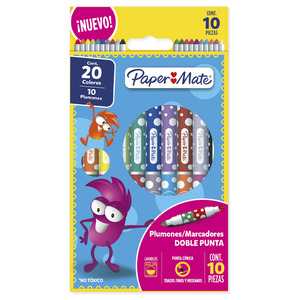 MARCADORES PAPER MATE DOBLE PUNTA 10U MARCADORES PAPER MATE DOBLE PUNTA 10U