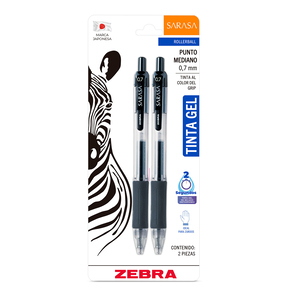 ROLLERBALL ZEBRA SARASA MEDIANO NEGRO 2U ROLLERBALL ZEBRA SARASA MEDIANO NEGRO 2U
