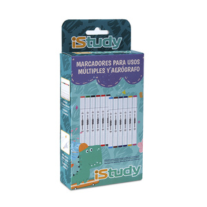 MARCADORES ISTUDY MULTIUSOS 12U (SUGERENCIA DE USO: DIBUJOS, PINTURA Y AEROGRAFO)DOBLE PUNTA MARCADORES ISTUDY MULTIUSOS 12U (SUGERENCIA DE USO: DIBUJOS, PINTURA Y AEROGRAFO)DOBLE PUNTA
