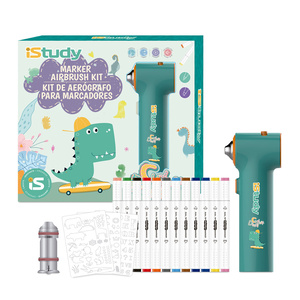 SET DE AEROGRAFO CON MARCADORES ISTUDY (CONTIENE: AEROGRAFO, 12 MARCADORES DOBLE PUNTA, 3 STENCIL PARA PINTAR, CABLE TIPO C, 2 BOQUILLAS (MARCADOR TRIANGULAR / MARCADOR REDONDO) SET DE AEROGRAFO CON MARCADORES ISTUDY (CONTIENE: AEROGRAFO, 12 MARCADORES DOBLE PUNTA, 3 STENCIL PARA PINTAR, CABLE TIPO C, 2 BOQUILLAS (MARCADOR TRIANGULAR / MARCADOR REDONDO)