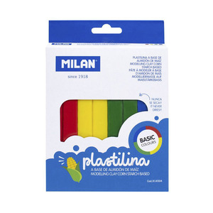 PLASTILINA MILAN BARRA 4 COLORES 330GRS 8U PLASTILINA MILAN BARRA 4 COLORES 330GRS 8U