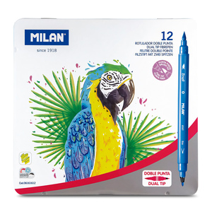 ROTULADORES MILAN DOBLE PUNTA METALICOS 12U ROTULADORES MILAN DOBLE PUNTA METALICOS 12U