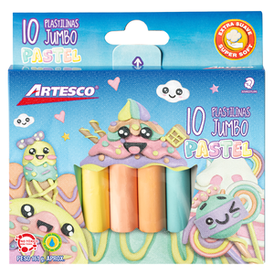 PLASTILINA ARTESCO JUMBO PASTEL 10U PLASTILINA ARTESCO JUMBO PASTEL 10U