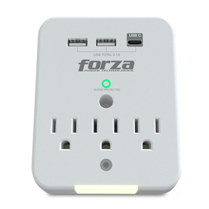 TOMACORRIENTE FORZA  FWT-331USBC TOMACORRIENTE FORZA  FWT-331USBC