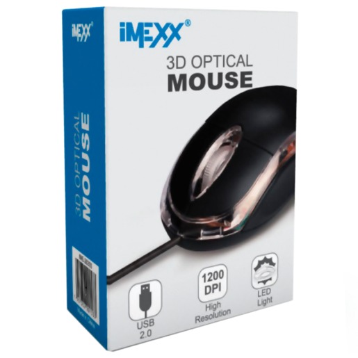 MOUSE IMEXX ALAMBRICO CON LUZ LED | Office Depot Guatemala