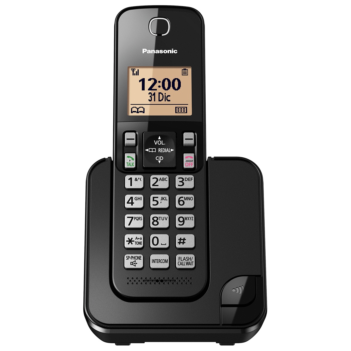 TELEFONO PANASONIC INALAMBRICO NEGRO KX-TGC350LAB