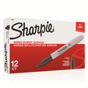 MARCADOR PERMANENTE SHARPIE FINO NEGRO 12U MARCADOR PERMANENTE SHARPIE FINO NEGRO 12U