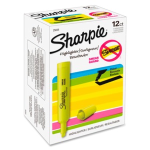 RESALTADOR SHARPIE (AMARILLO CAJA CON 12 UNIDADES)