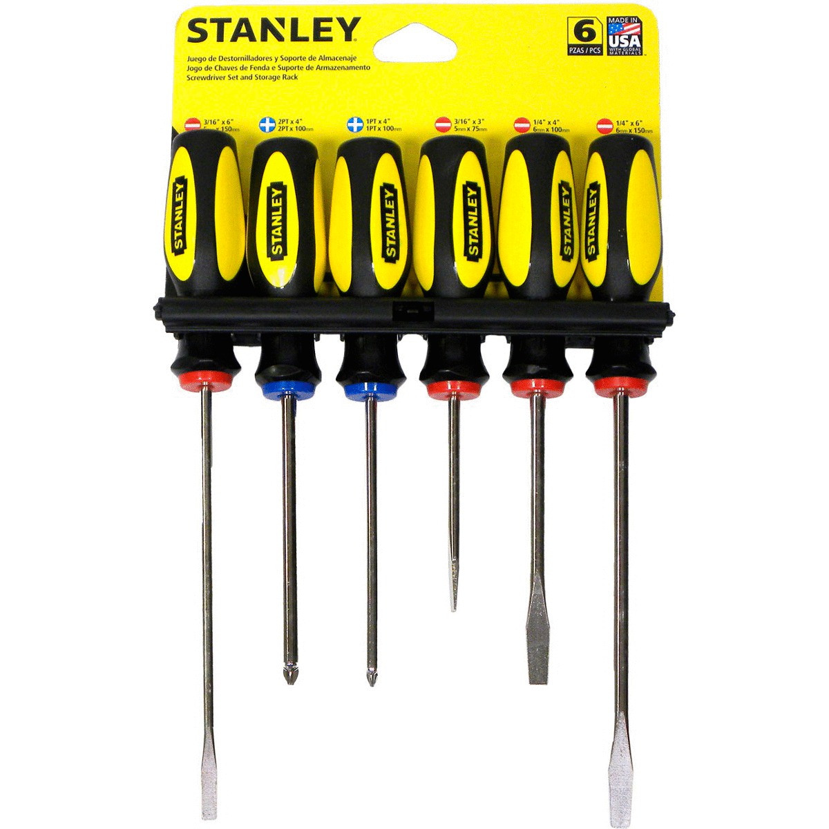 SET DE DESARMADORES STANLEY (BASICO, 6 PIEZAS)