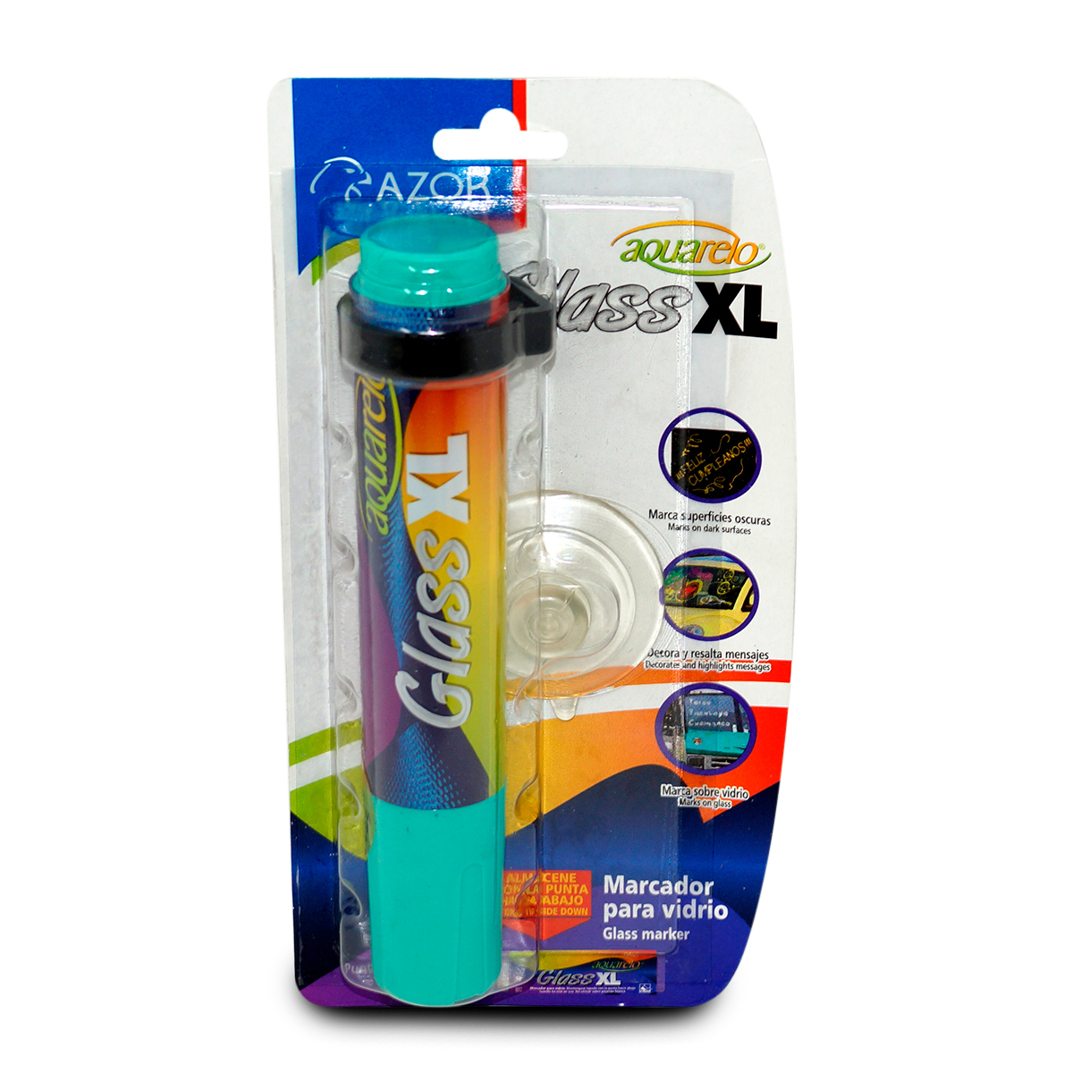 MARCADOR AQUARELO AZOR GLASS XLVERDE 1 PZ