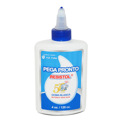 PEGA PRONTO RESISTOL GOMA BLANCA DE 4 ONZAS