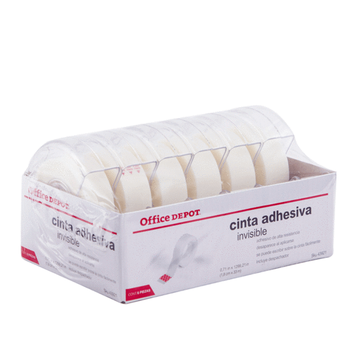 CINTA INVISIBLE OD C/DISPENSADOR PAQ/6 18MM X 33M