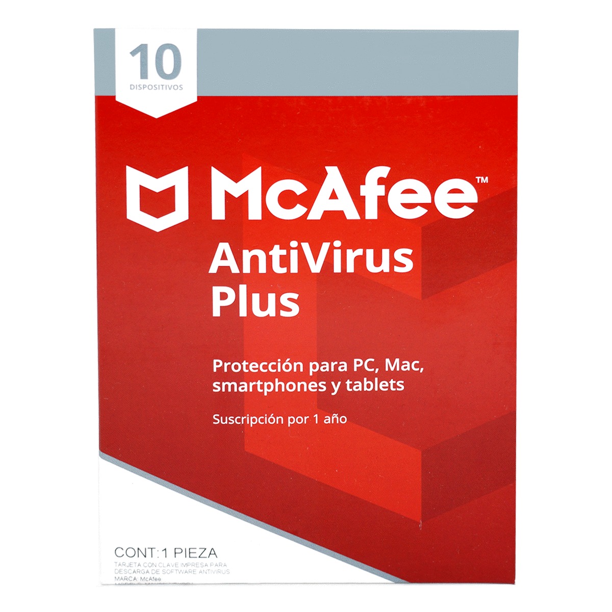 ANTIVIRUS MCAFEE 2018 PLUS (10 USUARIOS)