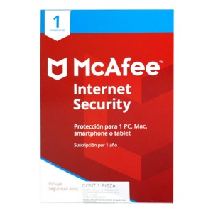 ANTIVIRUS MCAFEE INTERNET SECURITY (1 USUARIO) ANTIVIRUS MCAFEE INTERNET SECURITY (1 USUARIO)