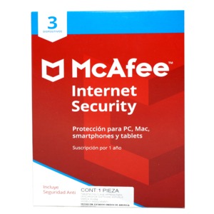 ANTIVIRUS MCAFEE INTERNET SECURITY (3 USUARIOS) ANTIVIRUS MCAFEE INTERNET SECURITY (3 USUARIOS)