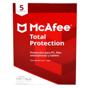 ANTIVIRUS MCAFEE PROTECCION TOTAL (5 USUARIOS) ANTIVIRUS MCAFEE PROTECCION TOTAL (5 USUARIOS)