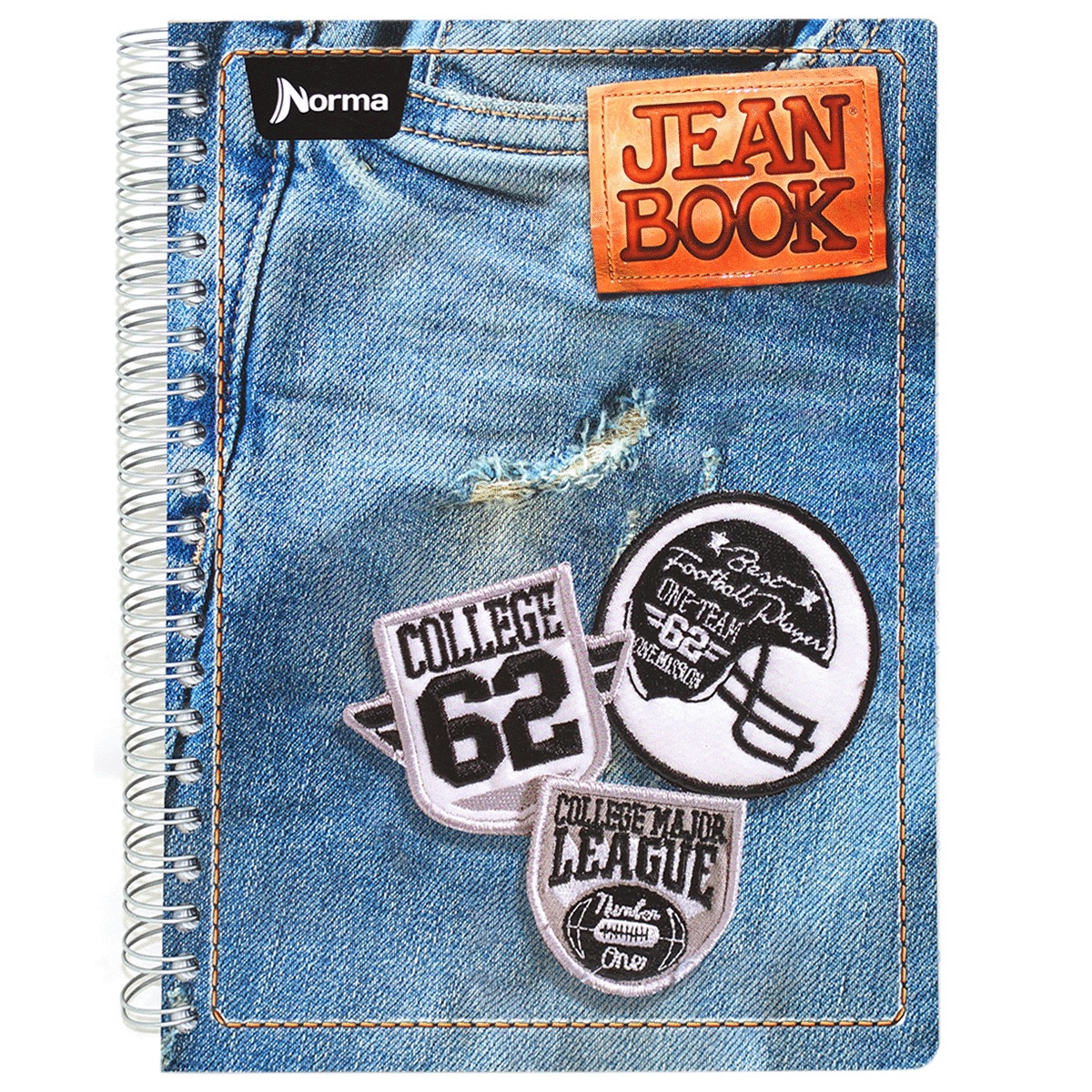 CUADERNO ESPIRAL RAYA JEAN BOOK