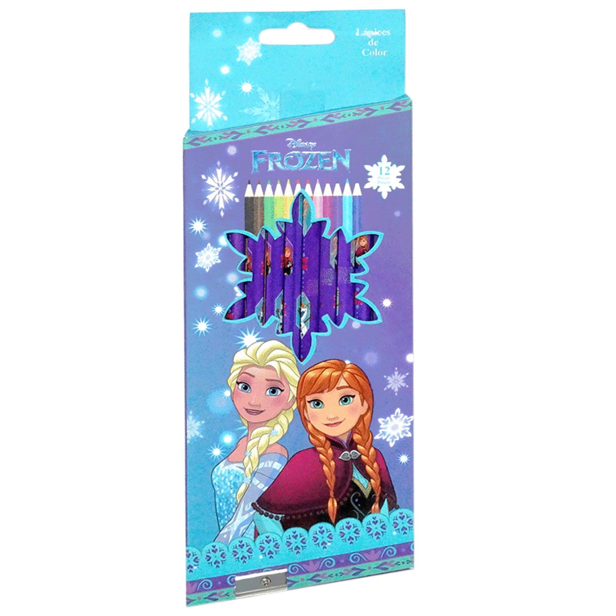 LAPIZ DE COLOR HEXAGONAL (DISENO FROZEN)