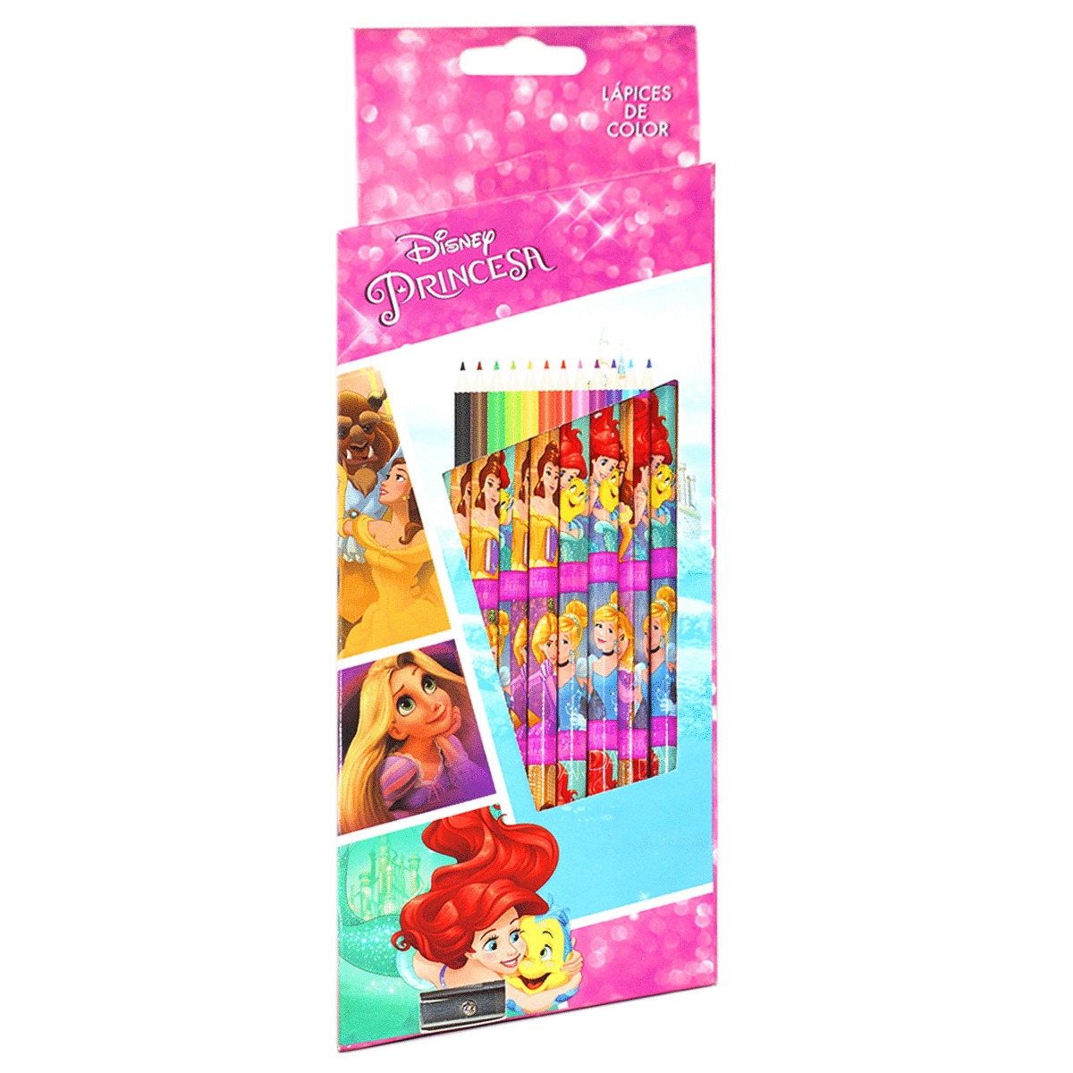 LAPIZ D/COLORES HEXAGONAL PRINCESAS