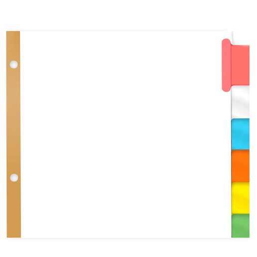 SEPARADOR INSERTABLE CON PESTAÑAS MULTICOLOR 8 PESTAÑAS