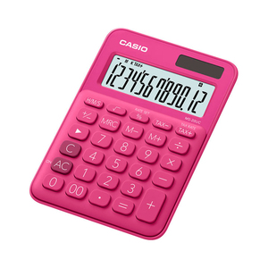 CALCULADORA MINI ESCRITORIO (12 DIGITOS,ROJO)